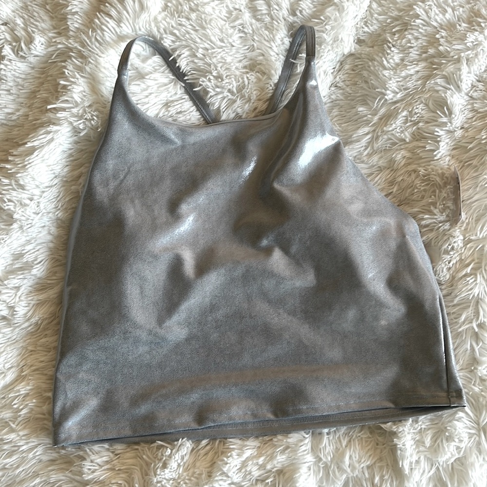 NWT LONGLINE SPORTS BRA - PowerSoft - SILVER - XL